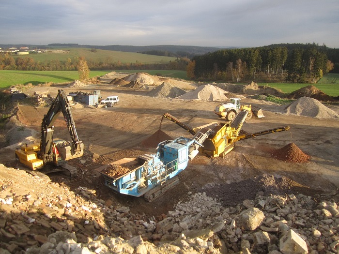 Recyclingtechnik im Einsatz